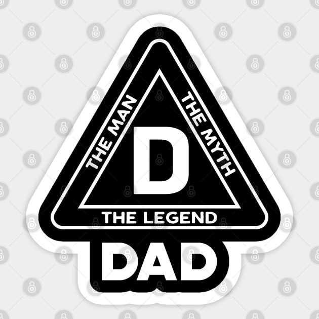 Dad - The Man The Myth The Legend Sticker by KC Happy Shop